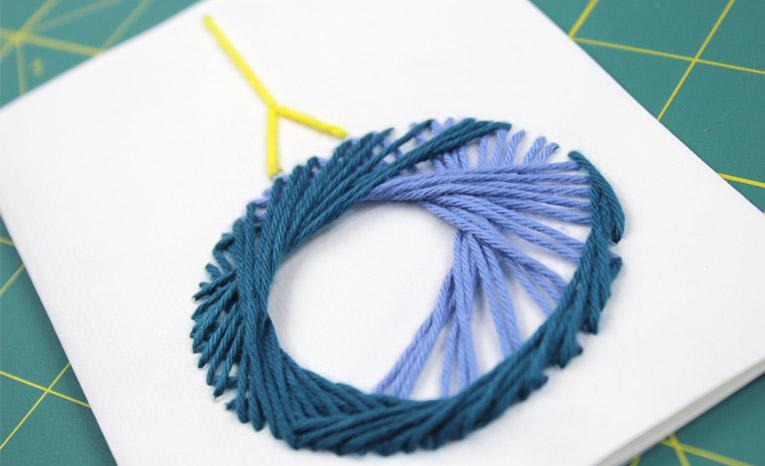 Tarjetas de navidad bordadas